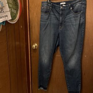Good American Deep Indigo Cropped Jeans